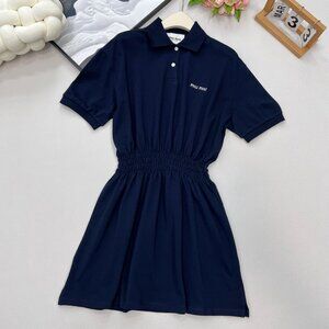 Miu Miu 2025 New Letter Embroidery Dress